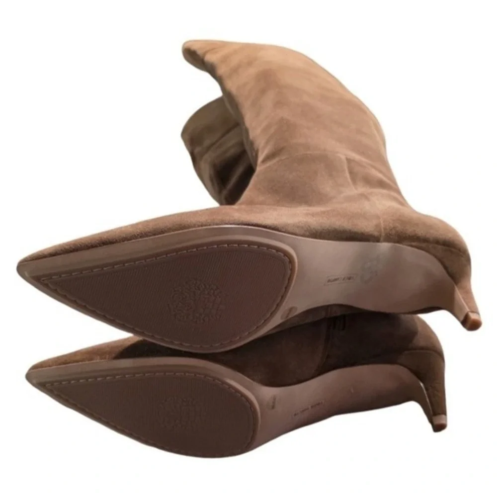 Vince Camuto Camel Brown Suede Leather Iana Over The Knee Boots Size‎ 10 New NC